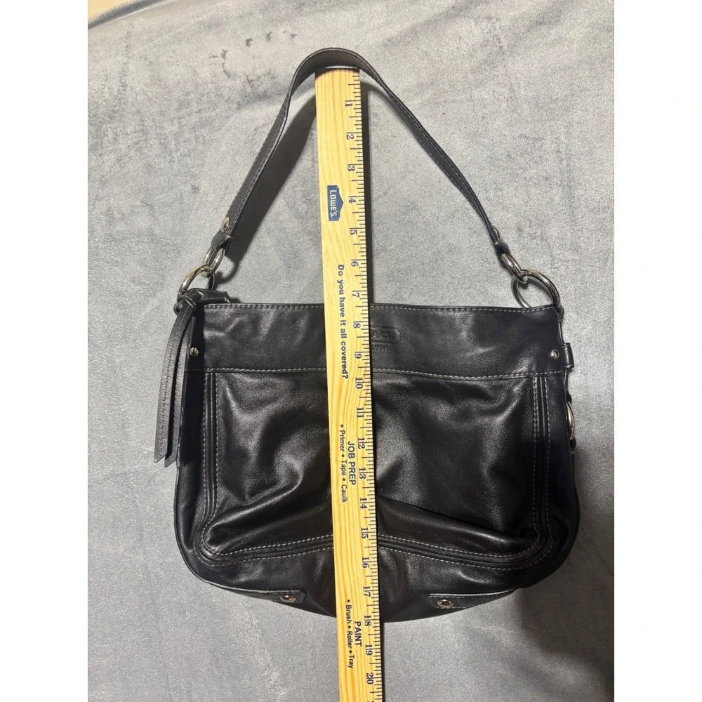 Coach Black Soft Leather Hobo Bag Shoulder Handbag L0920-F14707 Y2K